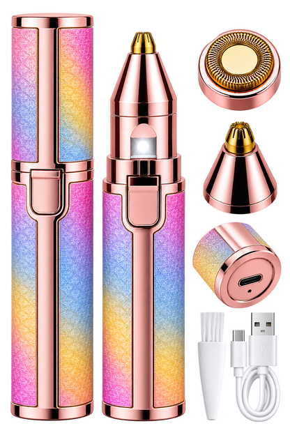 2-in-1 Rechargeable Facial Hair Remover & Eyebrow Trimmer for Women