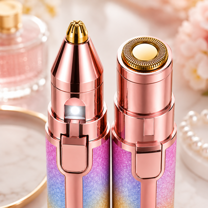 2-in-1 Rechargeable Facial Hair Remover & Eyebrow Trimmer for Women